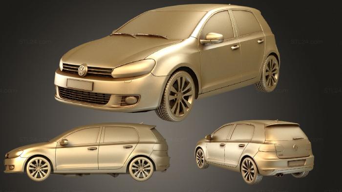 Автомобили и транспорт (Фольксваген гольф, CARS_4022) 3D модель для ЧПУ станка